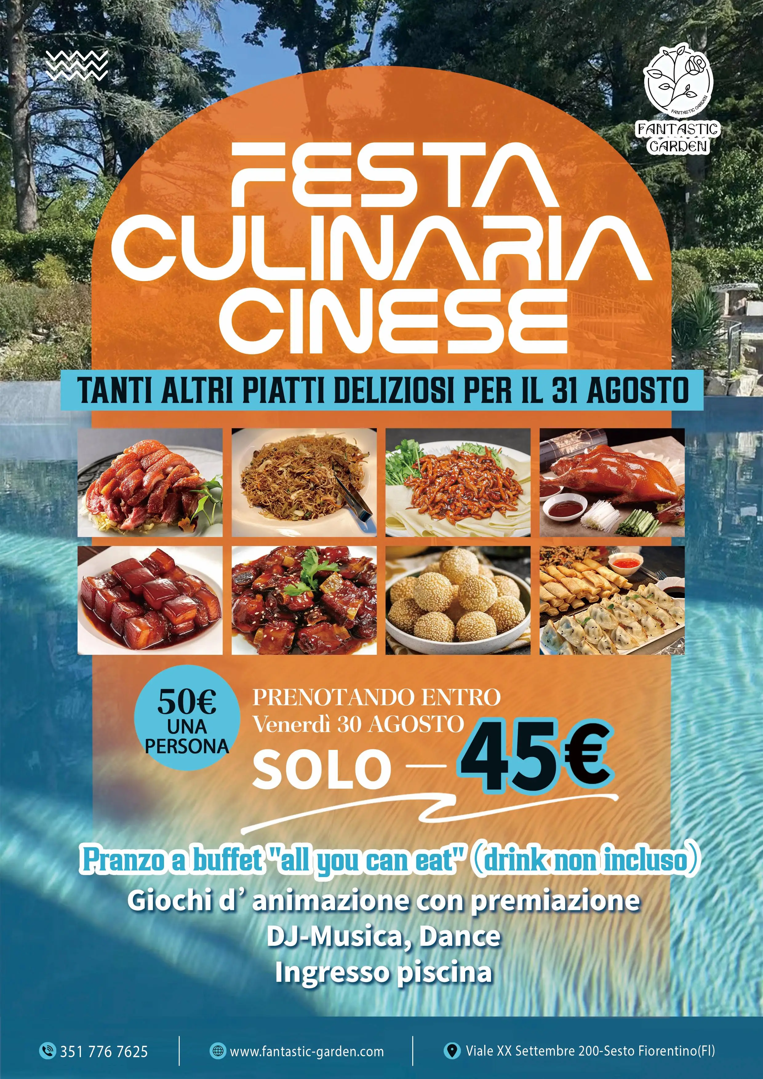 Locandina della festa culinaria cinese del 31 agosto