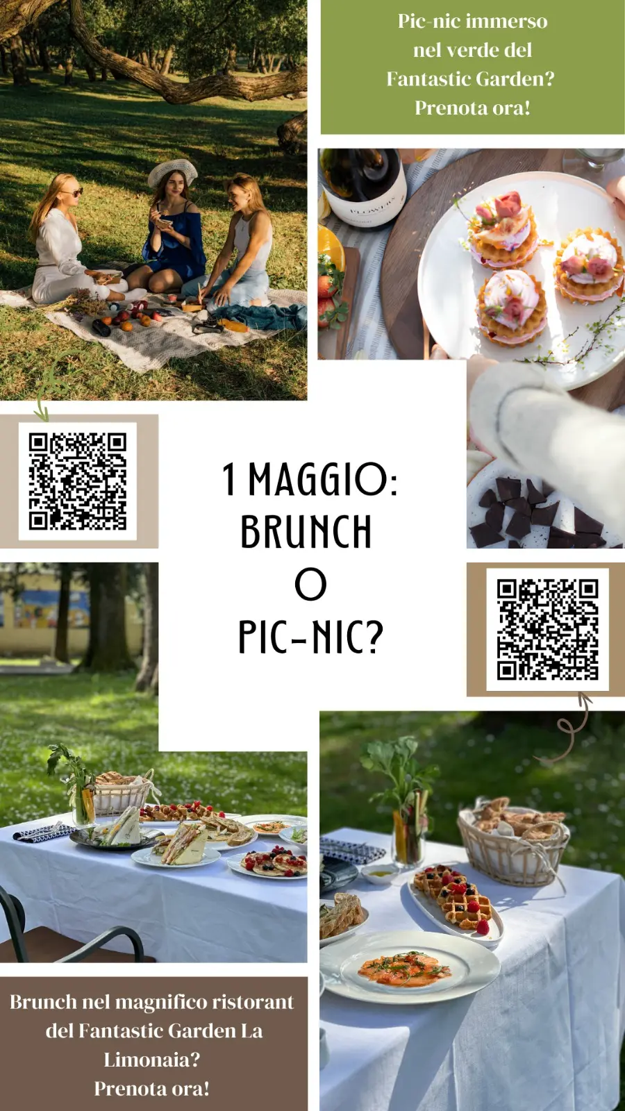 Il pic-nic del 1° maggio nel prato della villa